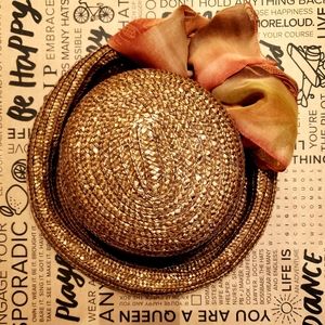 Vintage Derby Hat 1960 Rolled  Brim